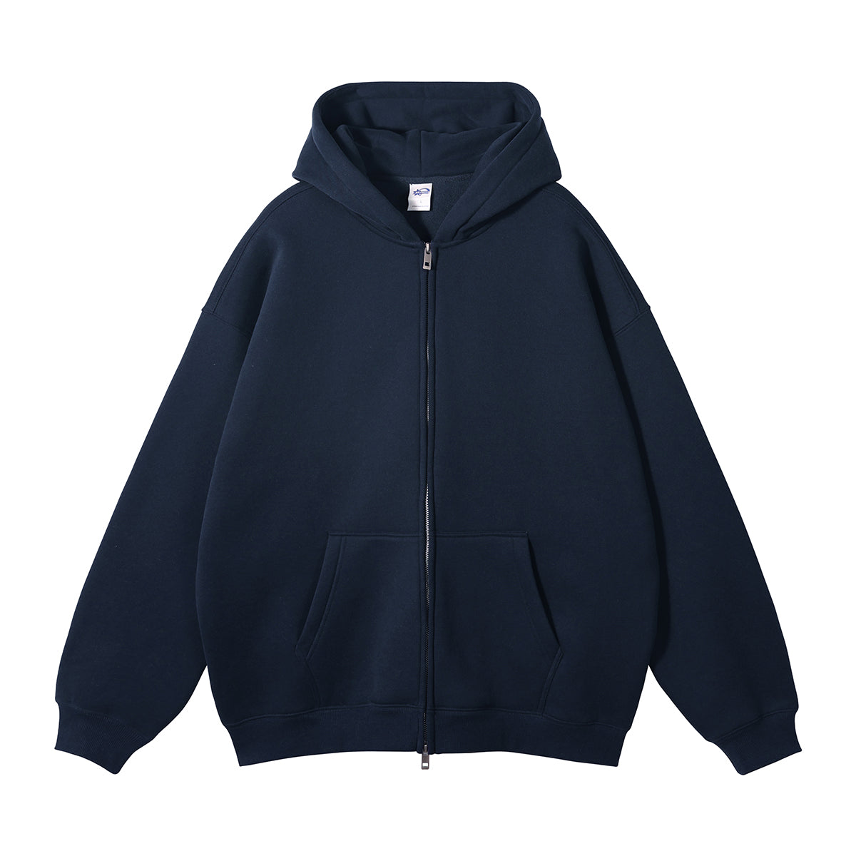 Zip – Hoodie by Laceup Fashion – Middernachtblauw
