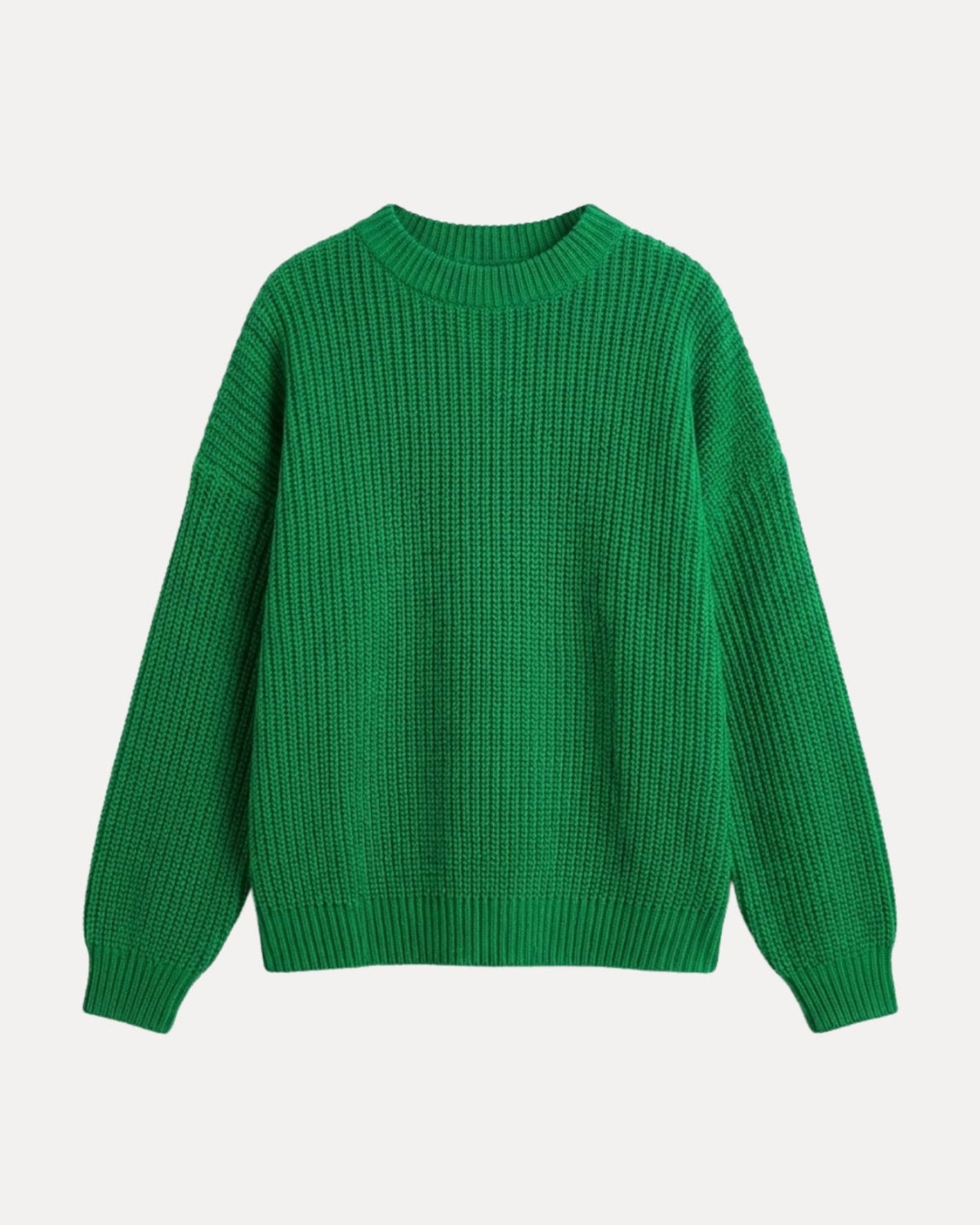 Chunky Knit Sweater – Donkergroen