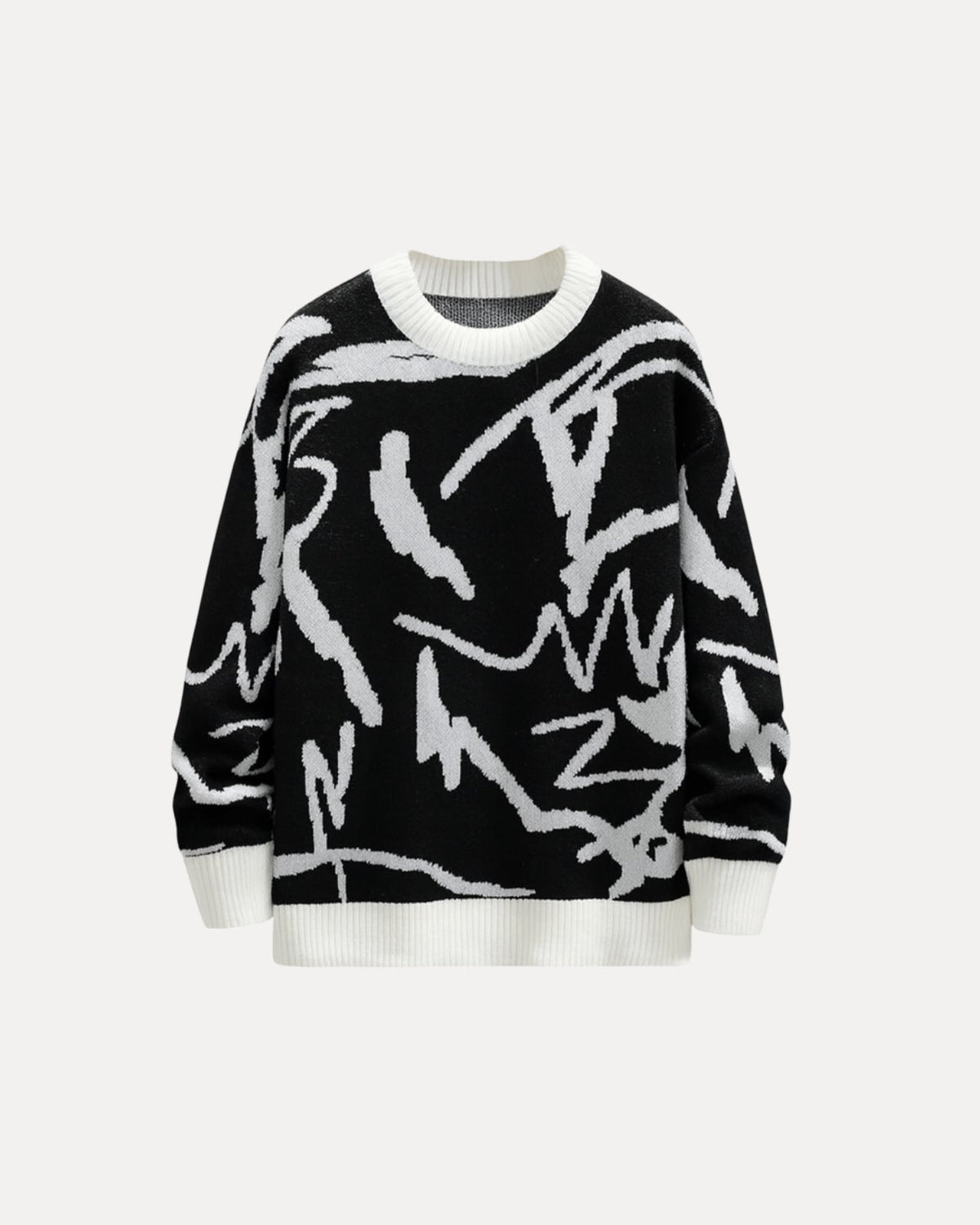 Pullover Knit Sweater – Zwart