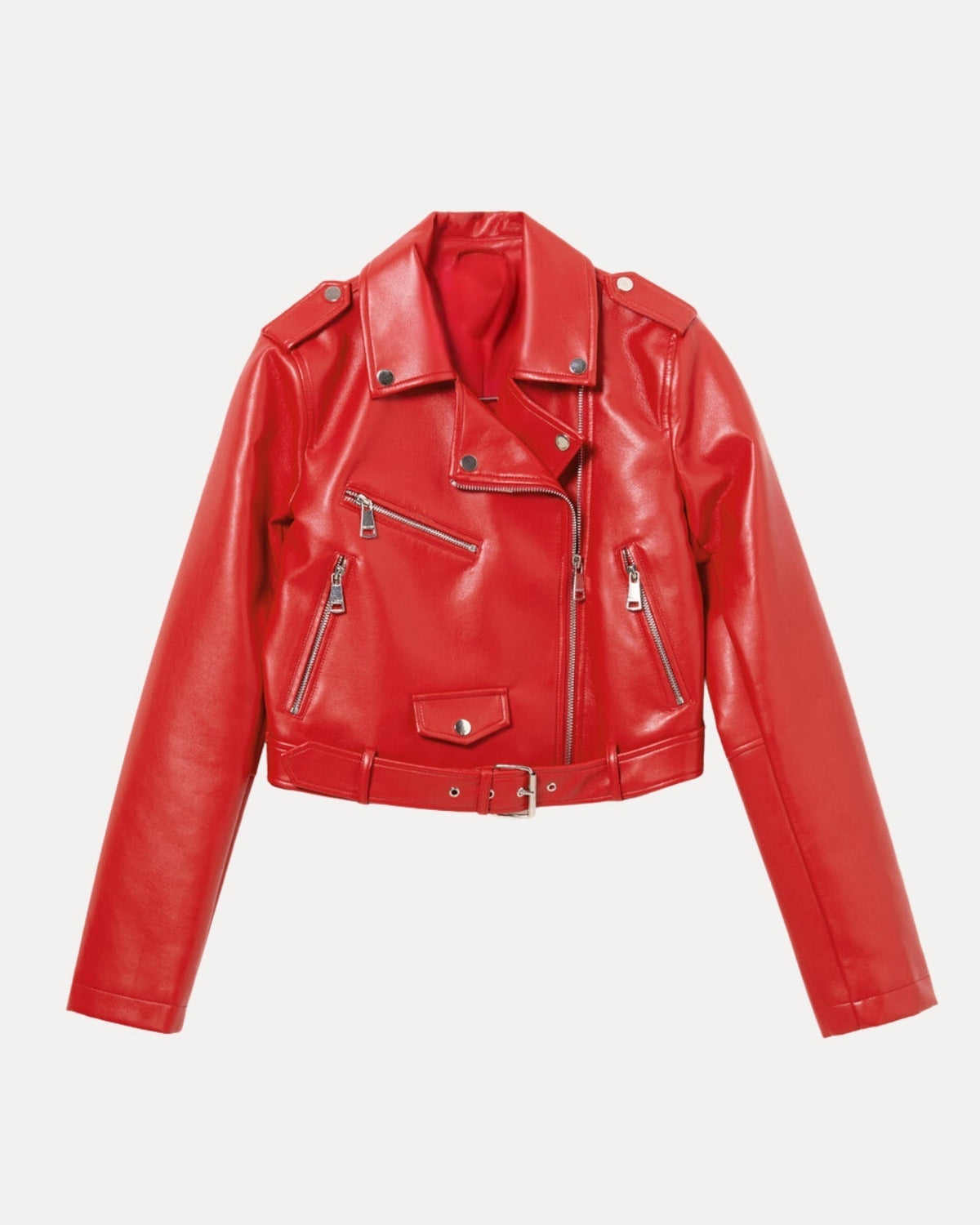 Leather Jacket – Rood