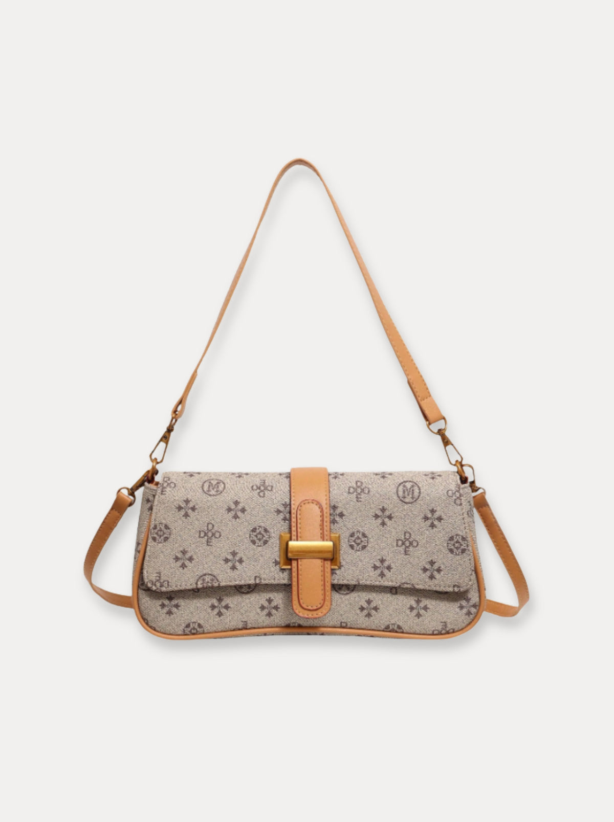 Slim Strap Shoulder Bag – Beige-geel