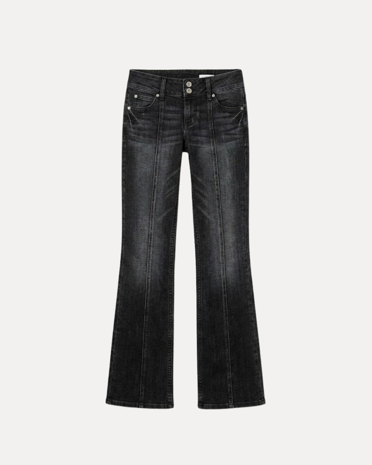 Sleek Flow Flare Jeans β Zwart