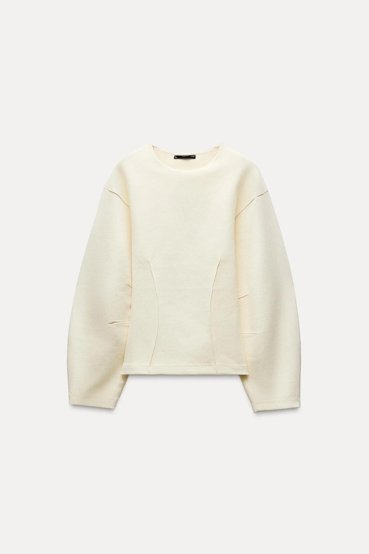 Tailored Interlock Sweatshirt Crème