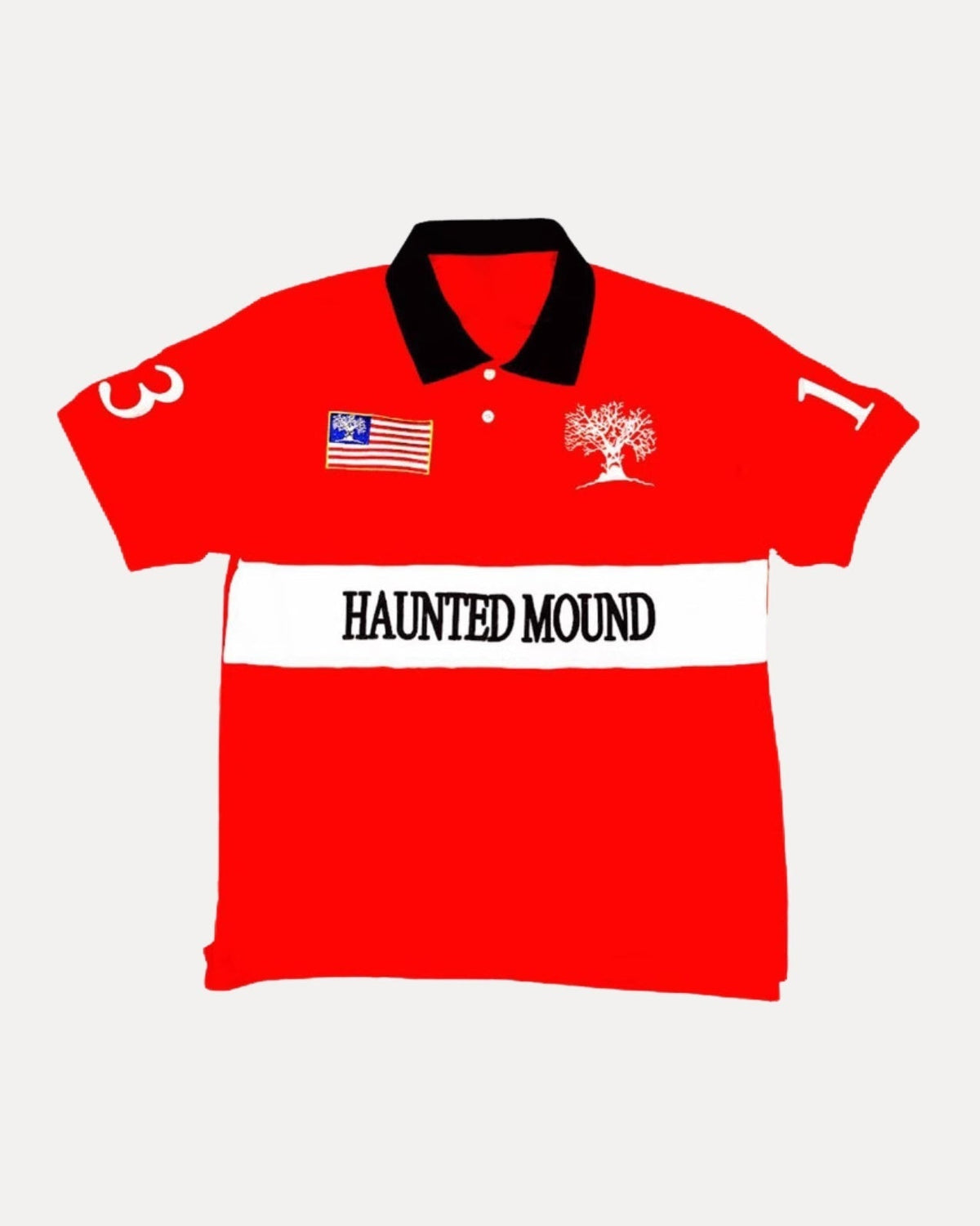 Haunted Mound Polo Shirt – Red