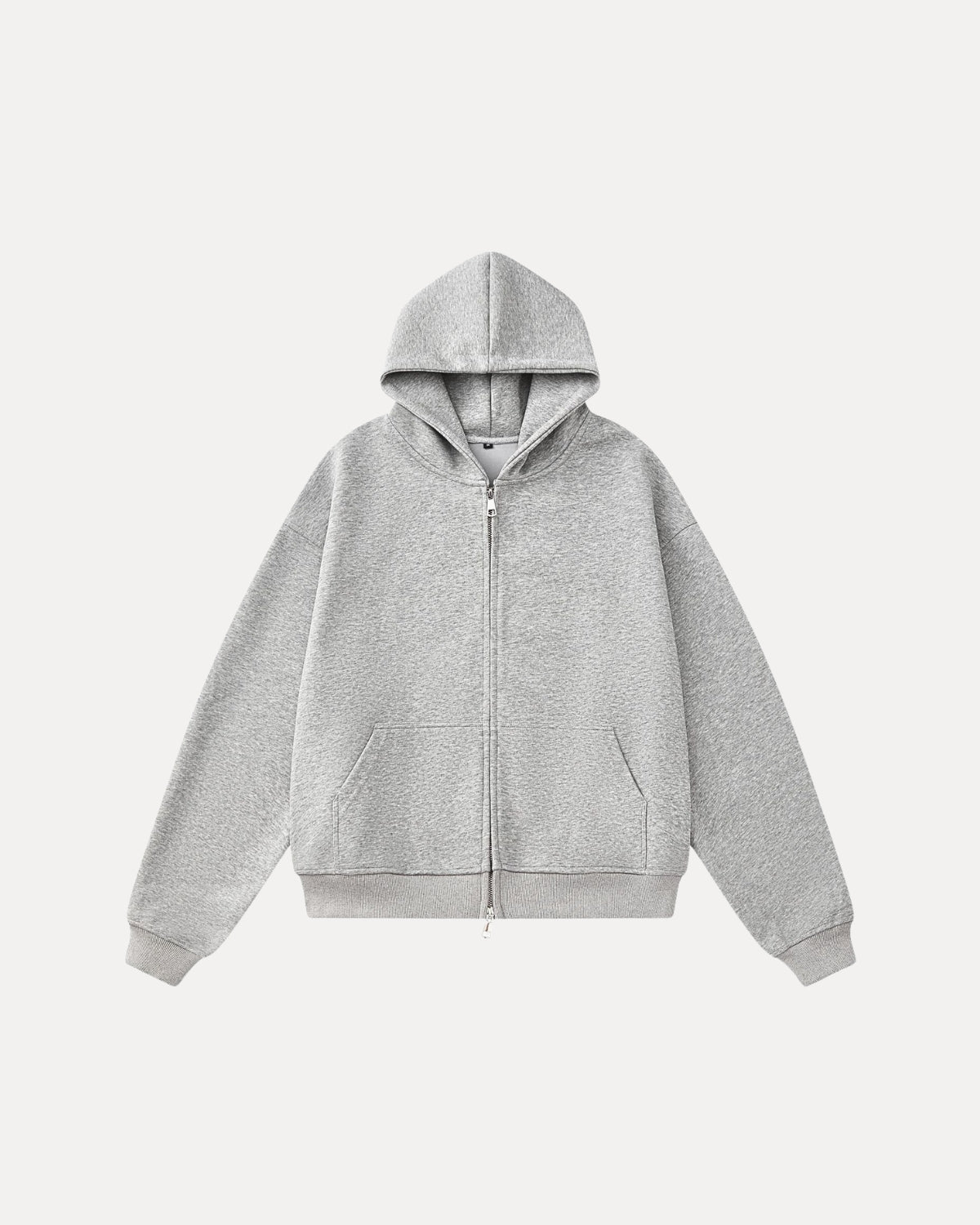 Mono Zip Hoodie – Grijs