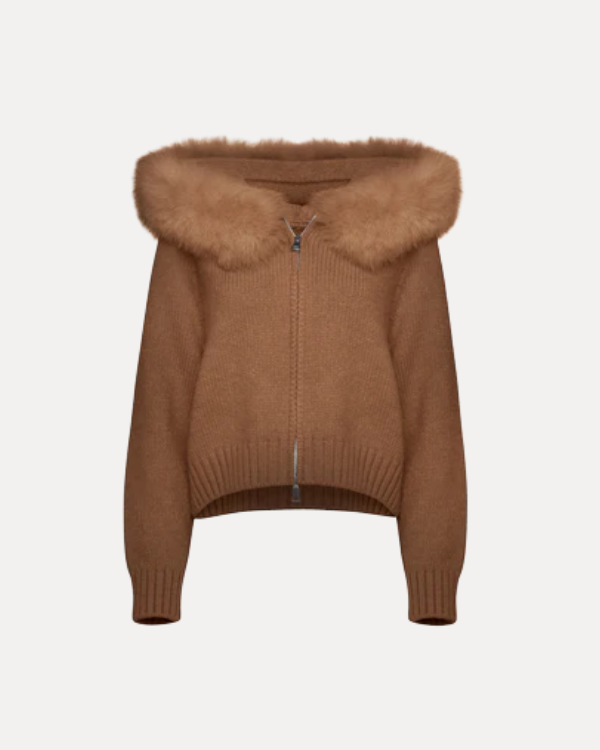 Melly Chic Cardigan β Donkerbruin