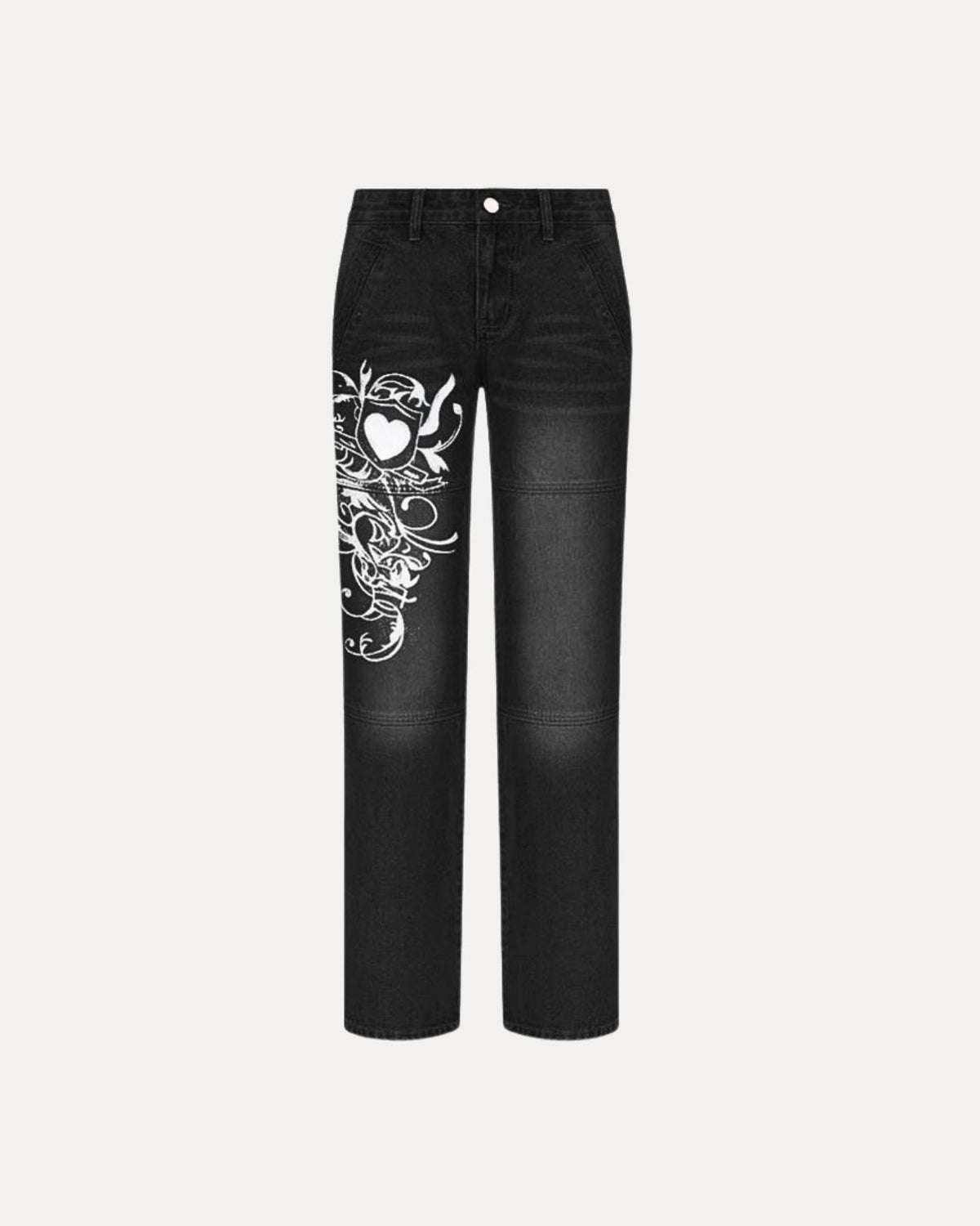 Heartline Jeans – Zwart