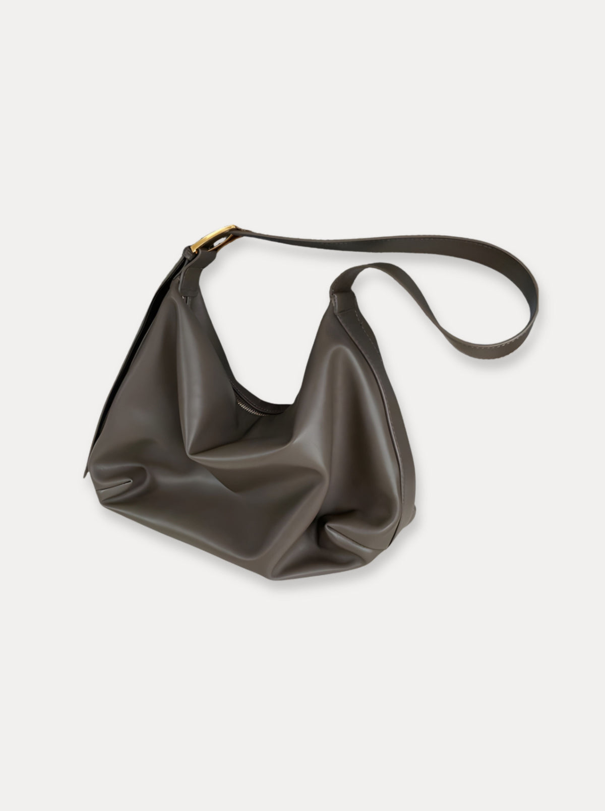 Classic Slouch Shoulder Bag – Donkerbruin