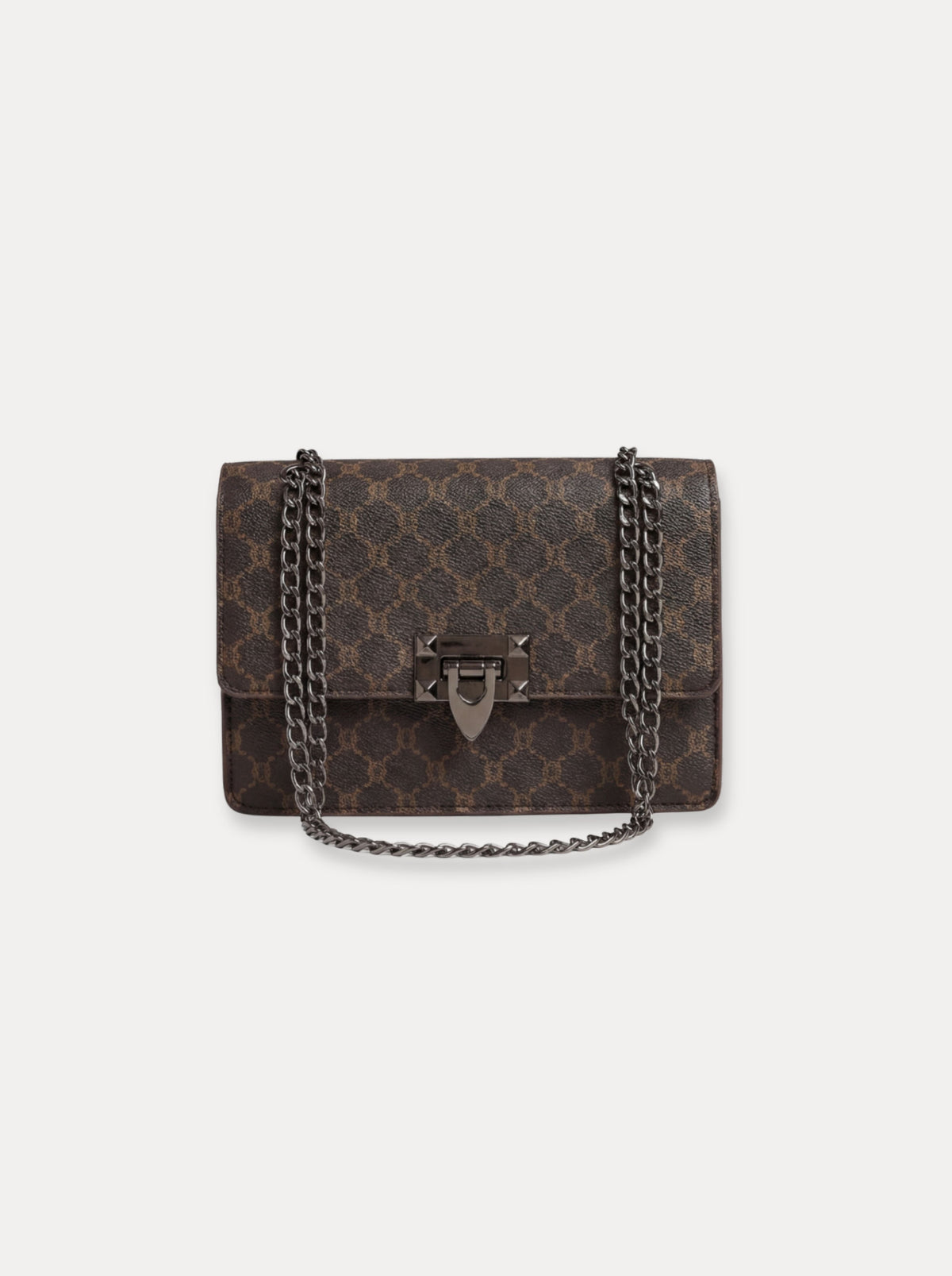 Chain Flap Bag – Donkerbruin