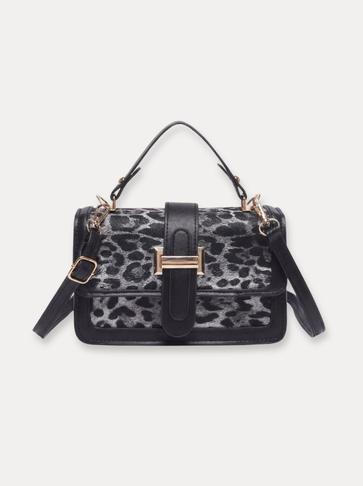 Structured Flap Mini Bag – Zwart 2