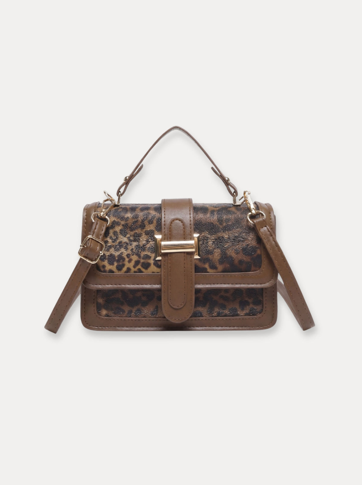Structured Flap Mini Bag – Koffiebruin