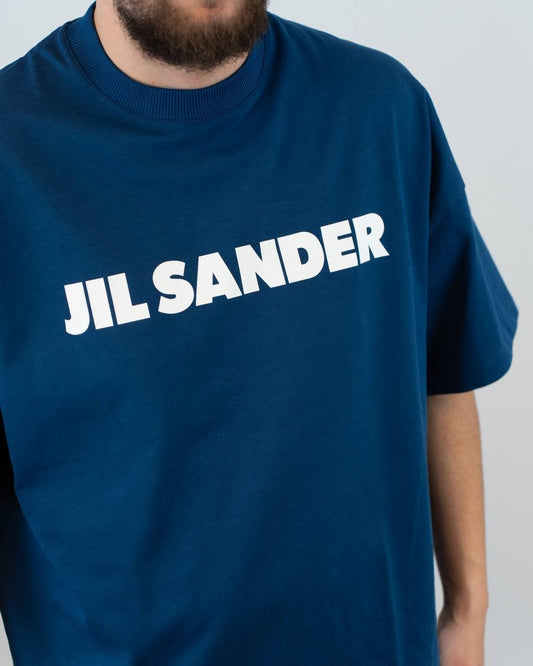 Jil Sander T-shirt Noir Rose Bleu marine