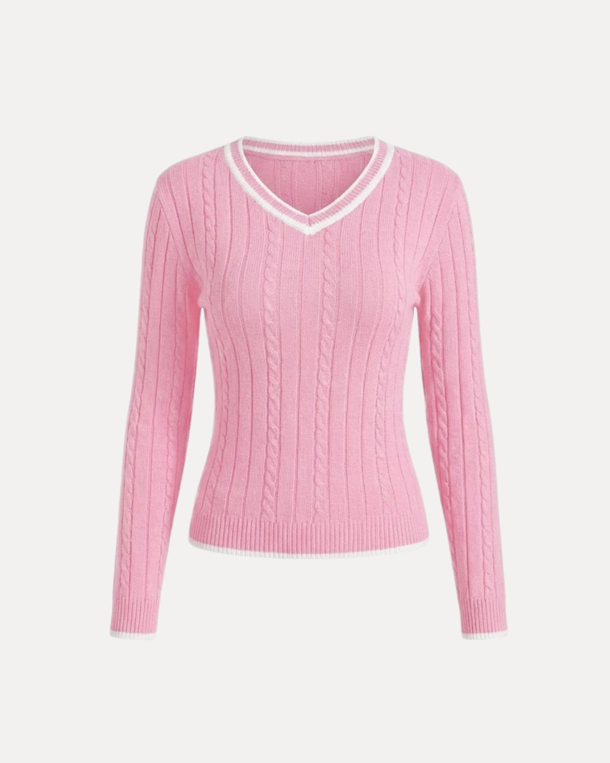 Cable Knit Sweater – Roze