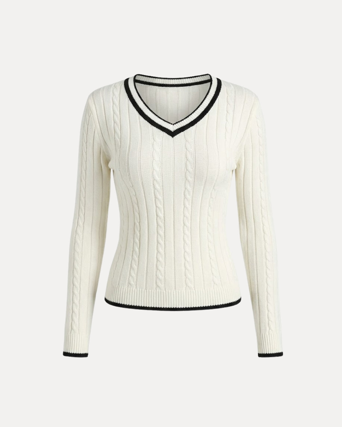 Cable Knit Sweater – Wit