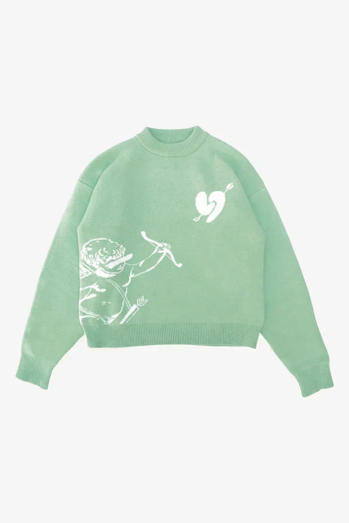 Arrow - Heart Sweater – Pistache