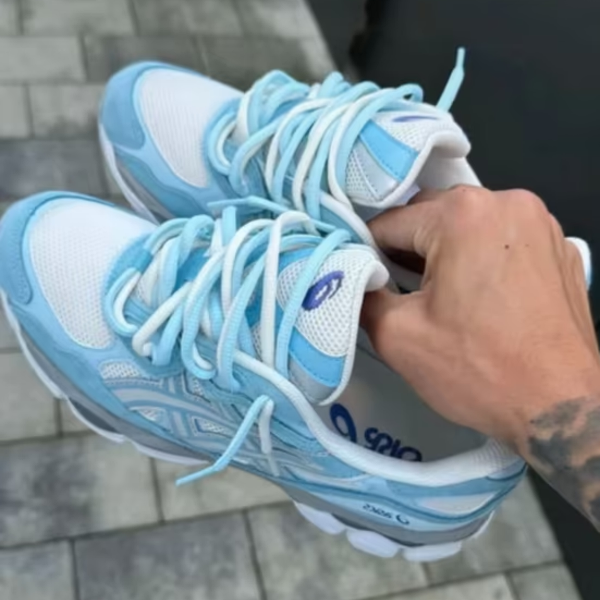 Asics Veters Lichtblauw - Babyblauw – productfoto 2