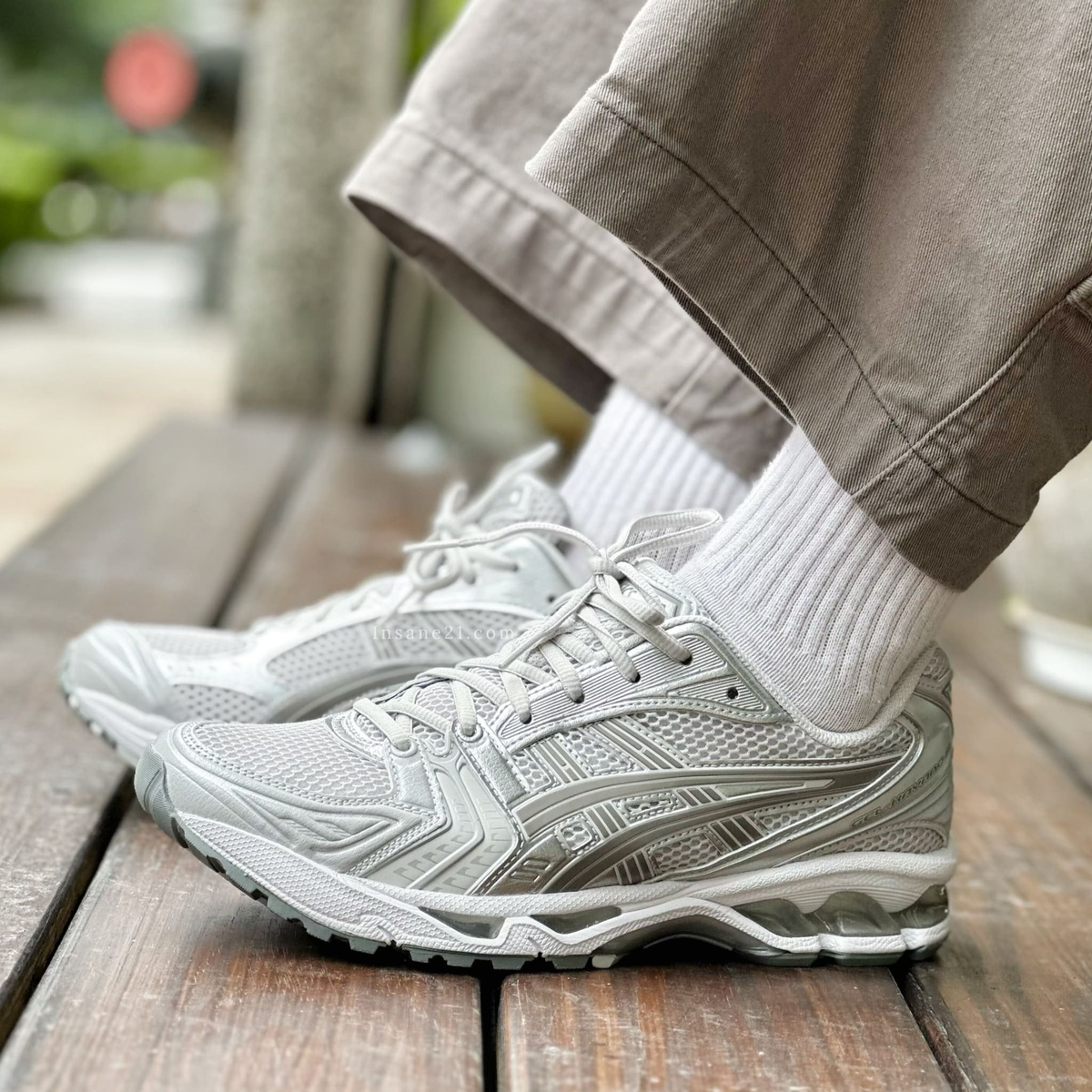 Asics Gel Kayano 14 Cloud Grey - Grijs – productfoto 2
