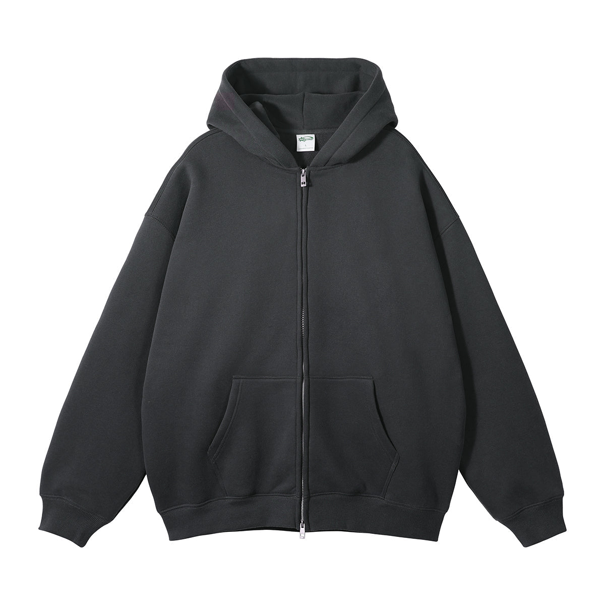 Zip – Hoodie by Laceup Fashion – Steengrijs