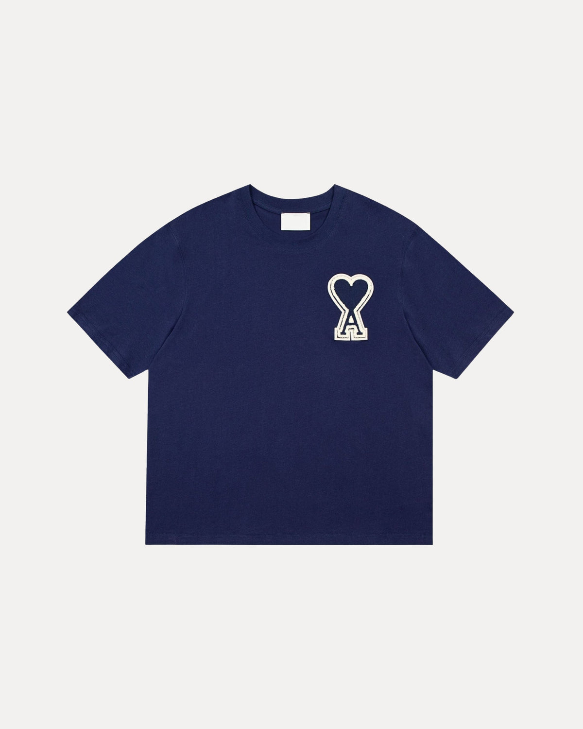 Ami Heart Tee Marineblauw