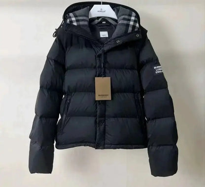 Burberry Lockwell Hooded Check Down Jacket Black
