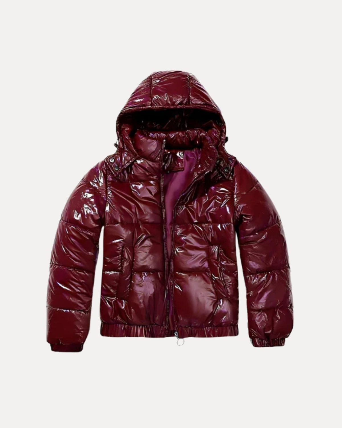 Halo Puffer Jacket – Maroon