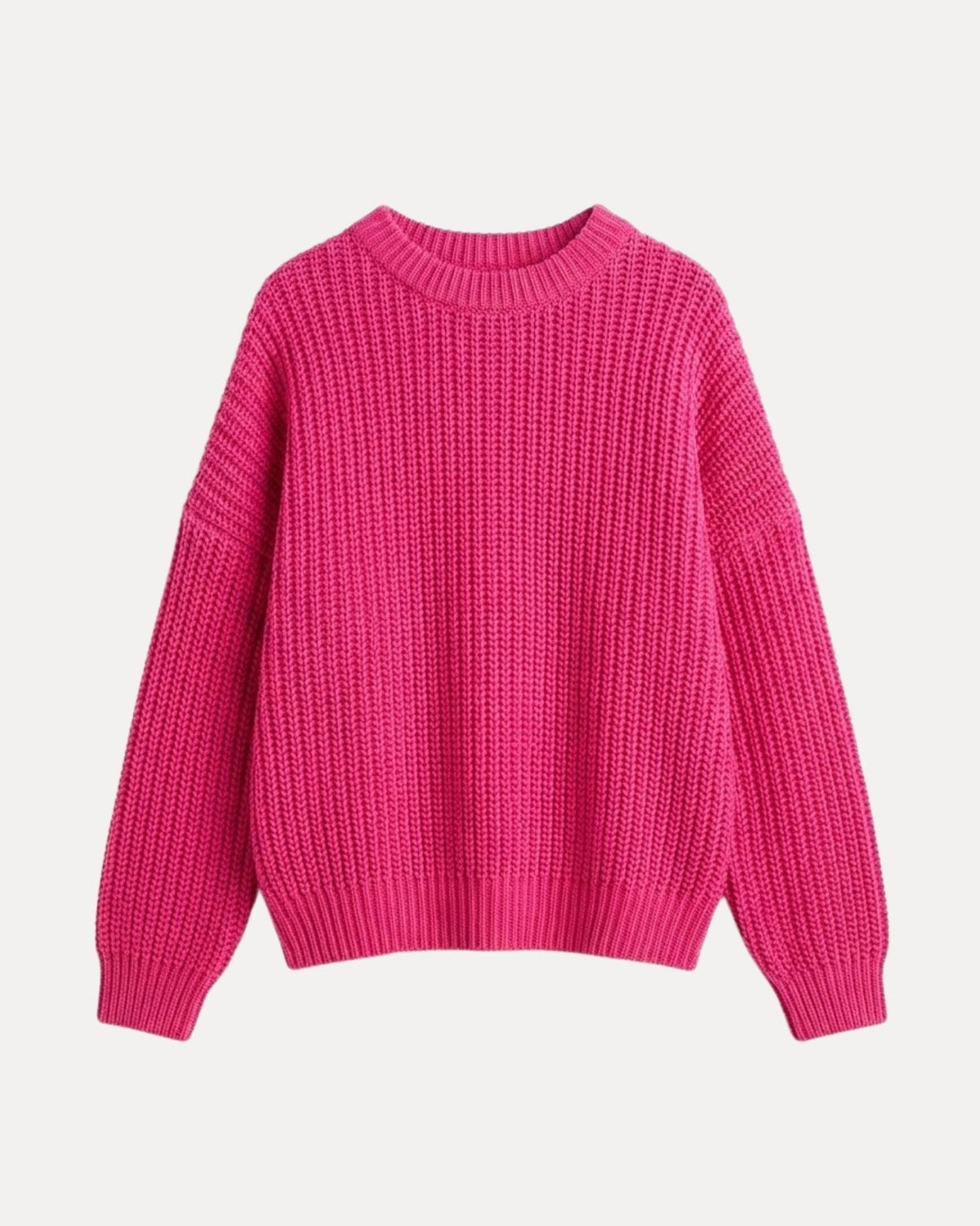Chunky Knit Sweater – Donkerroze