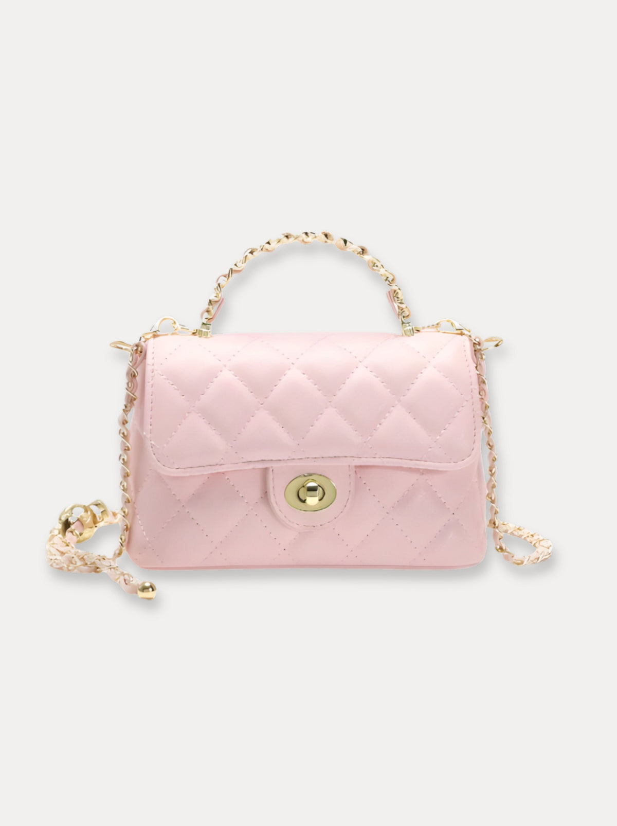 Quilted Mini Chain Bag – Roze