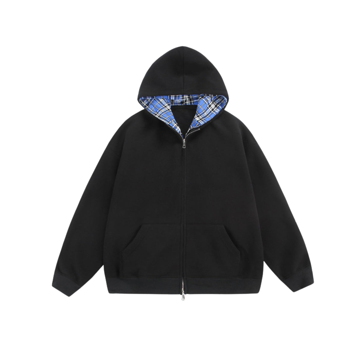 Chequered Line – Zip Hoodie by Laceup Fashion