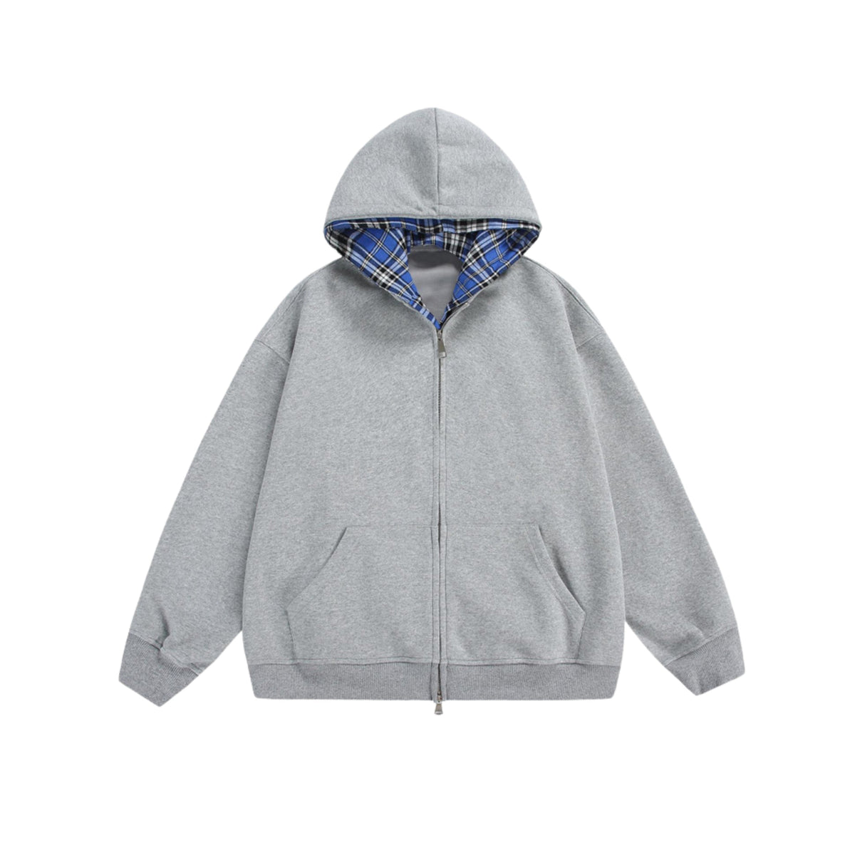 Chequered Line – Zip Hoodie by Laceup Fashion
