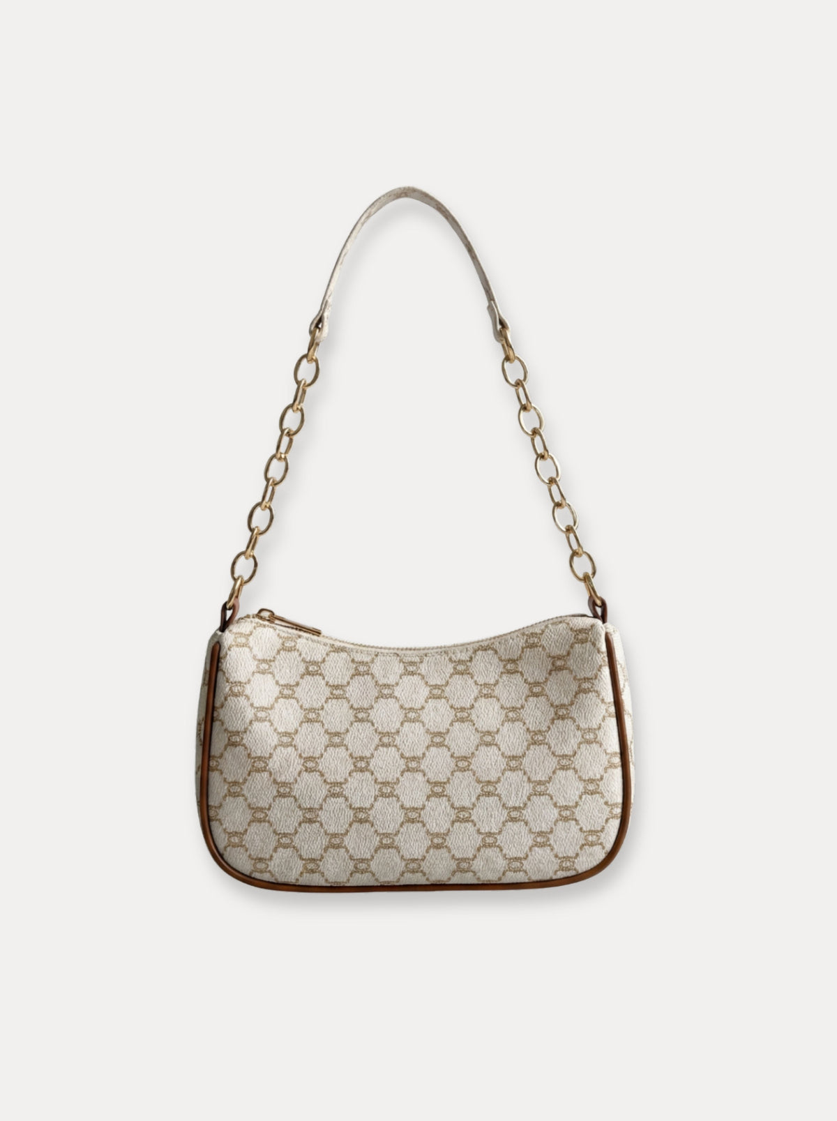 Chain Handle Baguette Bag – Gebroken wit