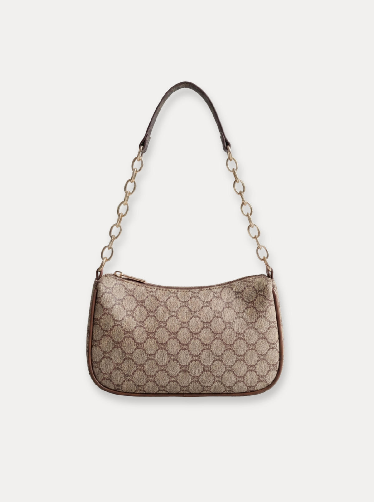 Chain Handle Baguette Bag – Lichtbruin