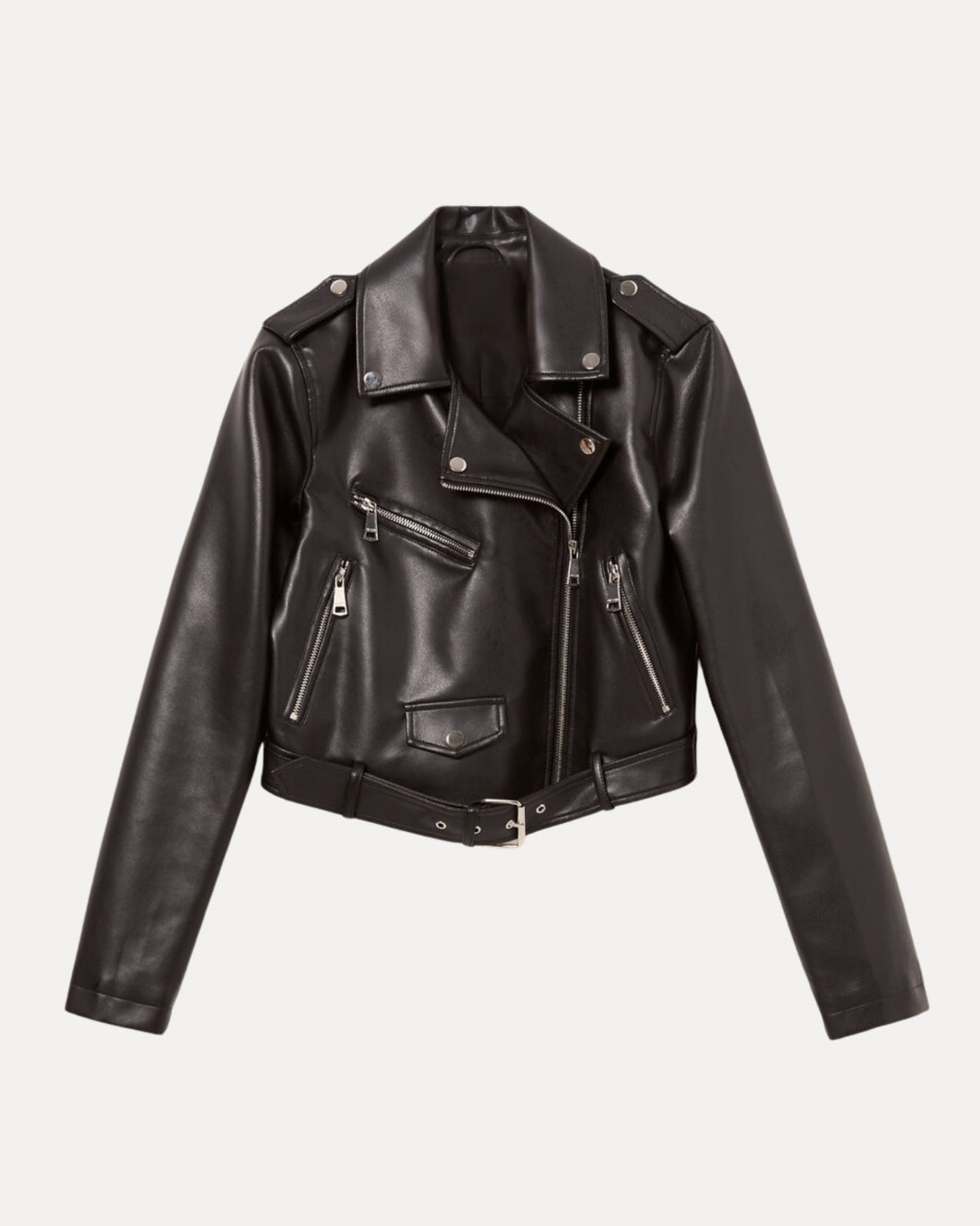 Leather Jacket – Zwart