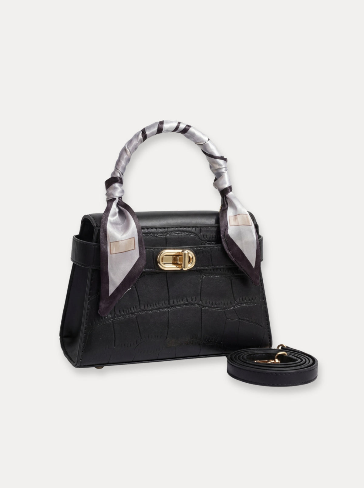 Silk Handle Mini Bag – Zwart