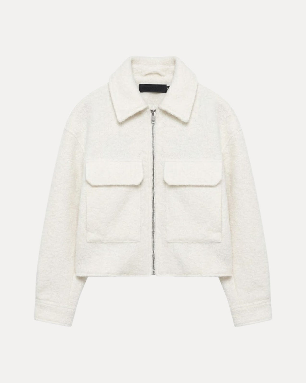 Cropped Wool Jacket – Wit