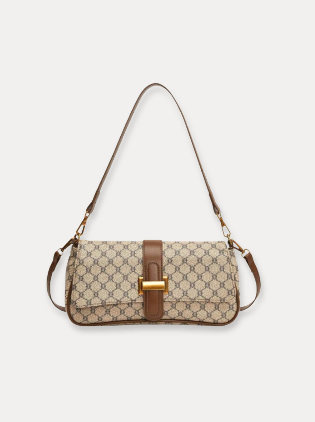 Slim Strap Shoulder Bag – Beige-bruin
