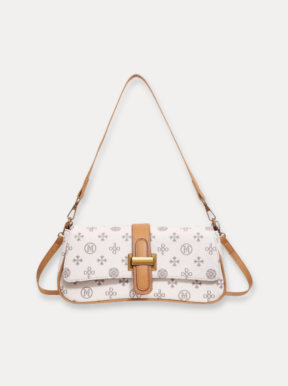 Slim Strap Shoulder Bag – Wit-geel