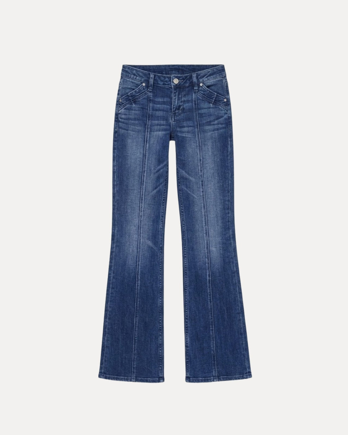 Sleek Flow Flare Jeans – Donkerblauw