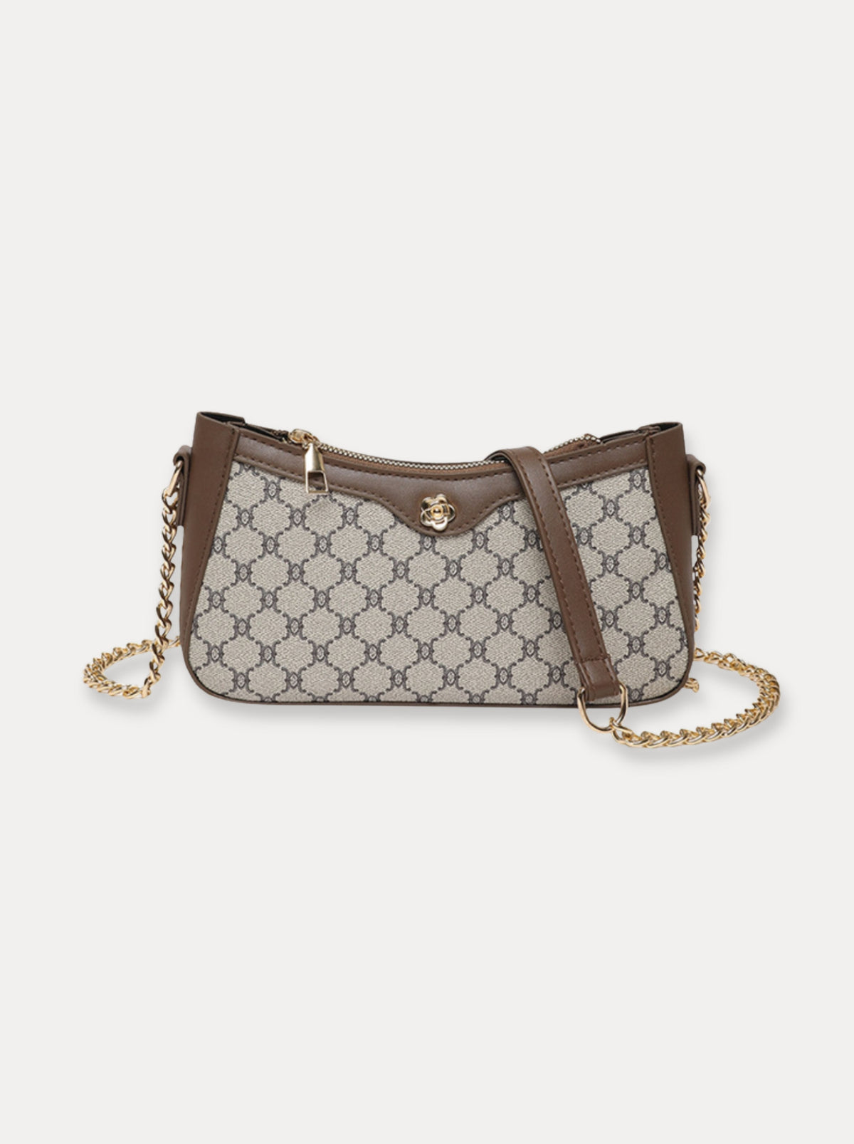 Chain Shoulder Bag – Donkerbruin