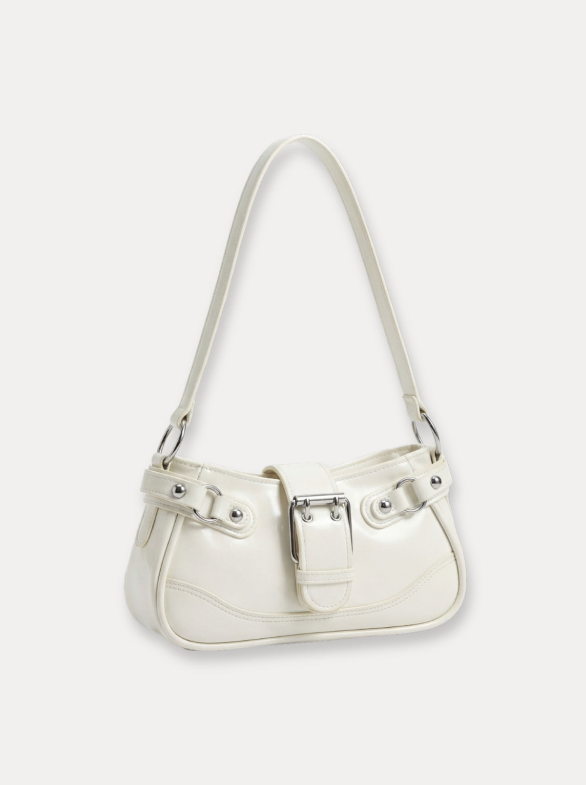 Buckle Shoulder Bag – Wit