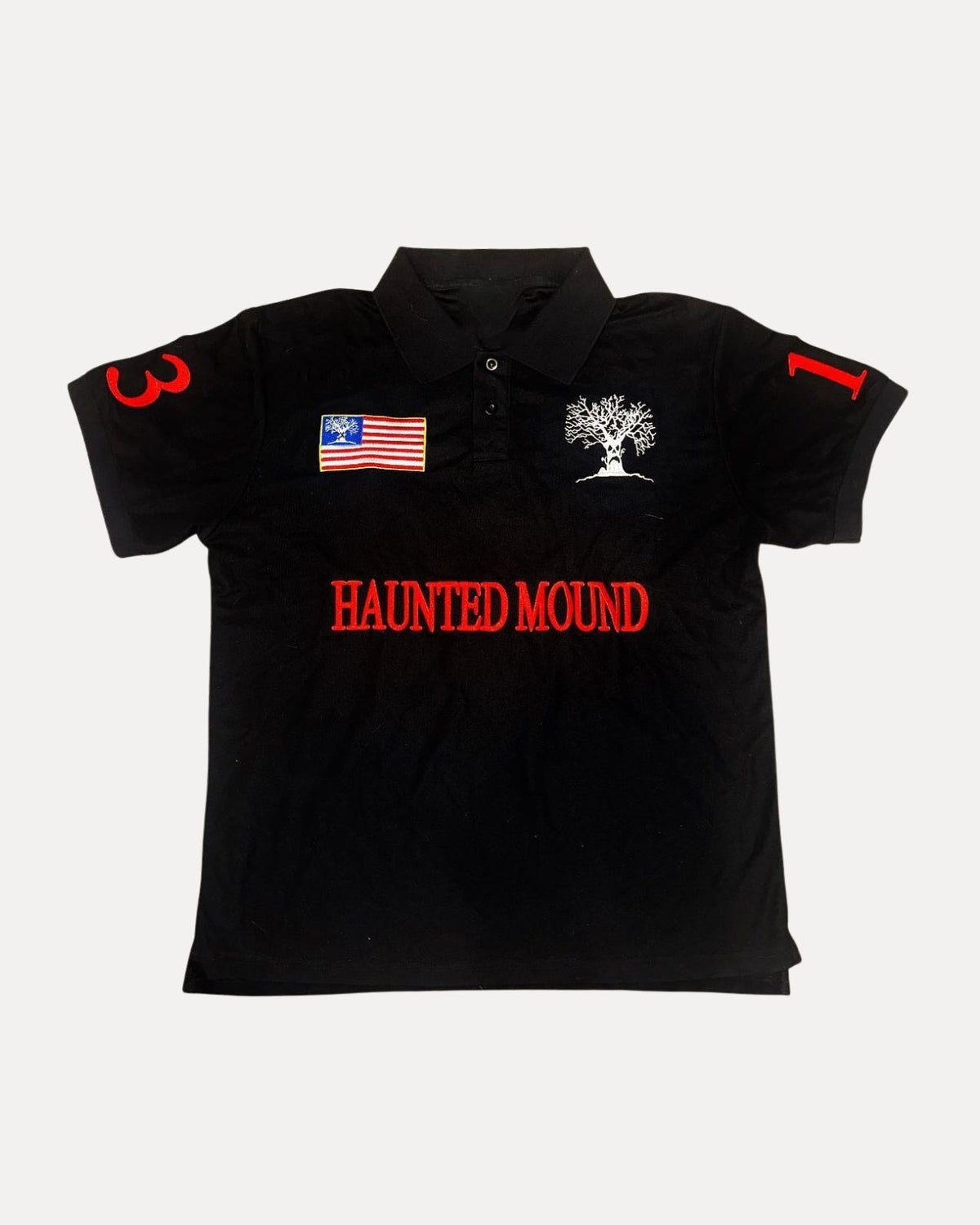 Haunted Mound Polo Shirt – Black