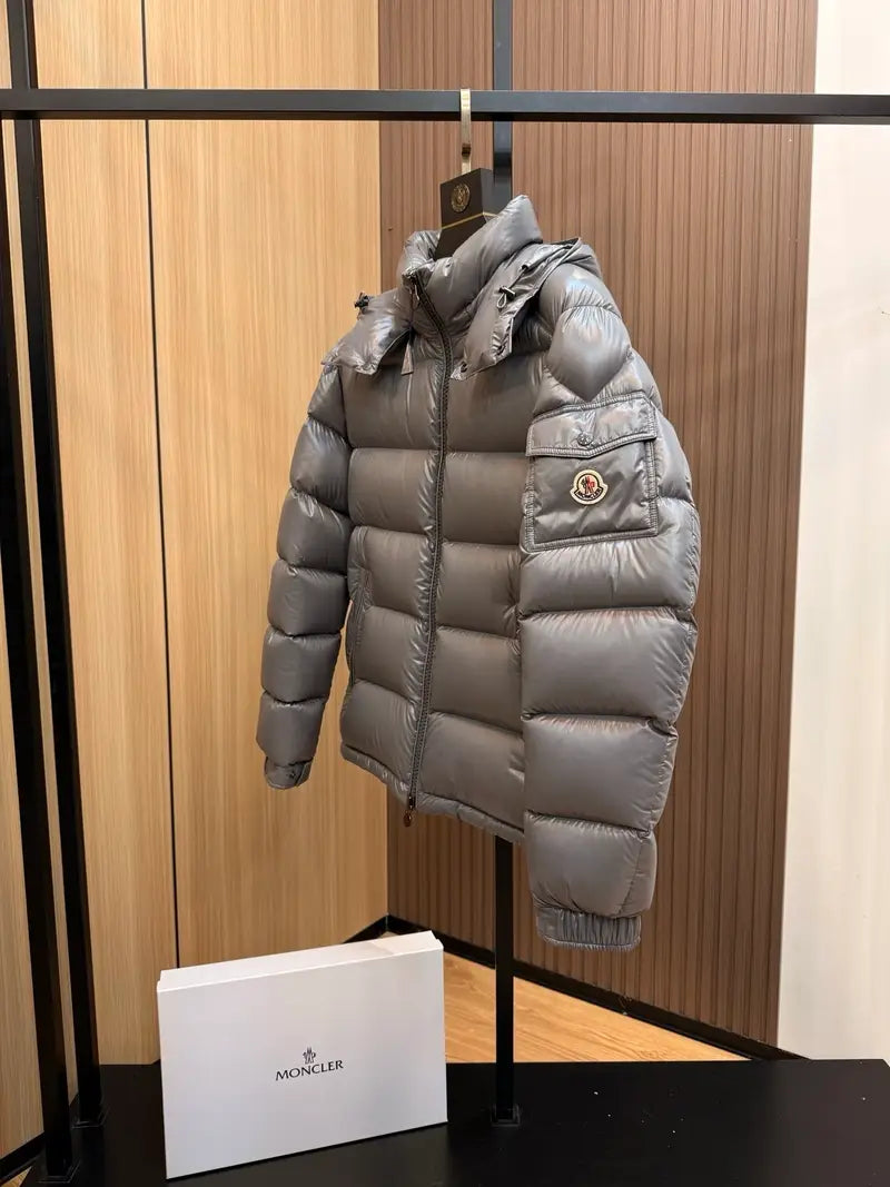 Moncler Maya Hooded Down Jacket Grey – productfoto 3
