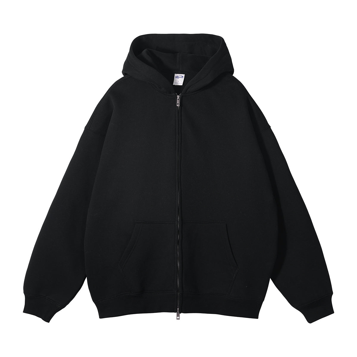 Zip – Hoodie by Laceup Fashion – Diepzwart