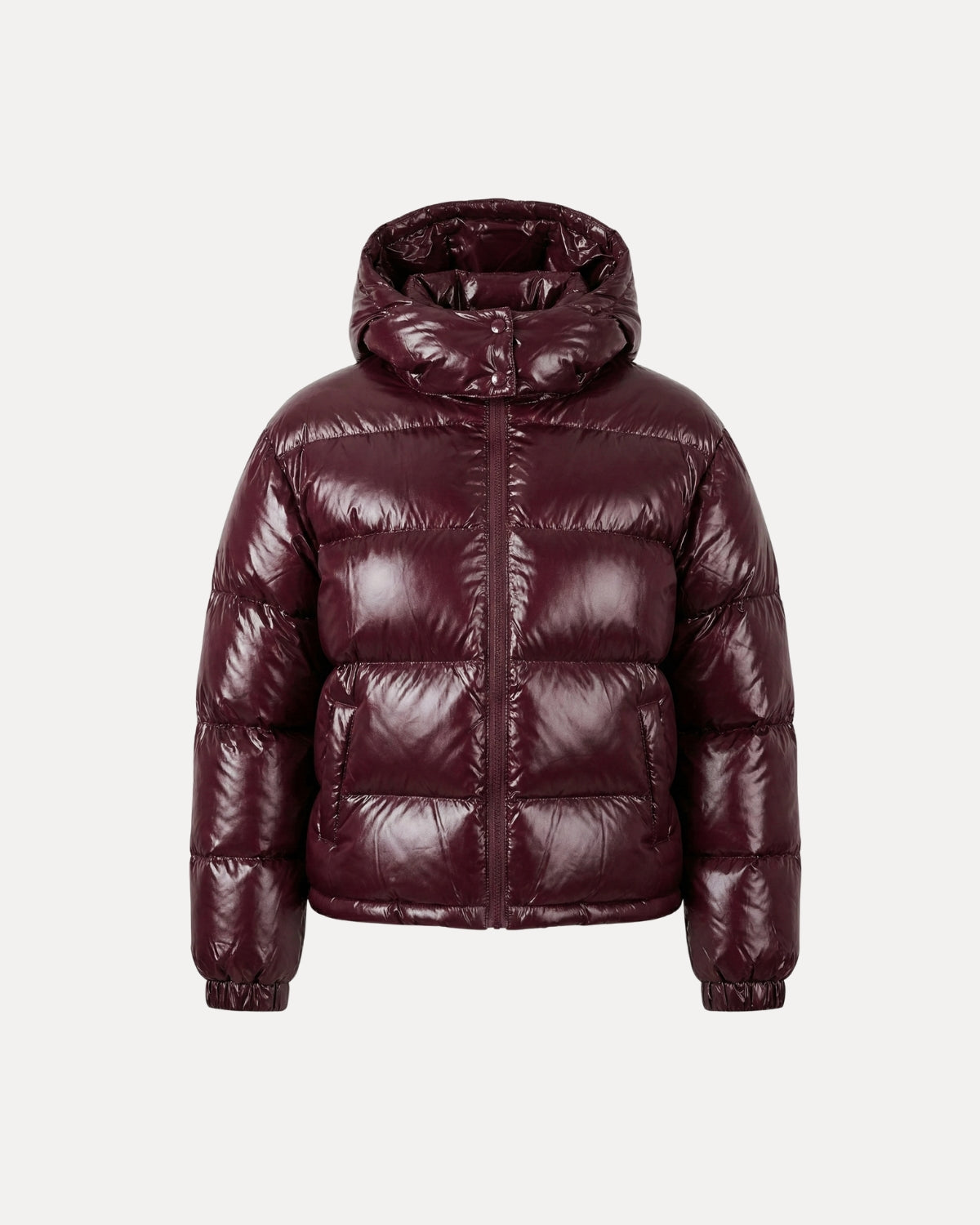 Gloss Puffer Jacket – Rood
