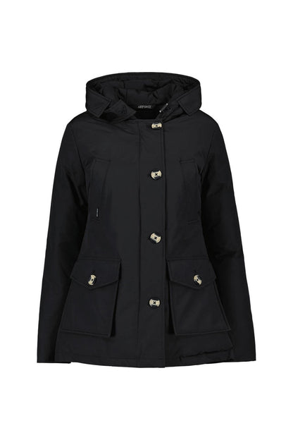 Airforce gewatteerde winterjas 4 POCKET PARKA zwart