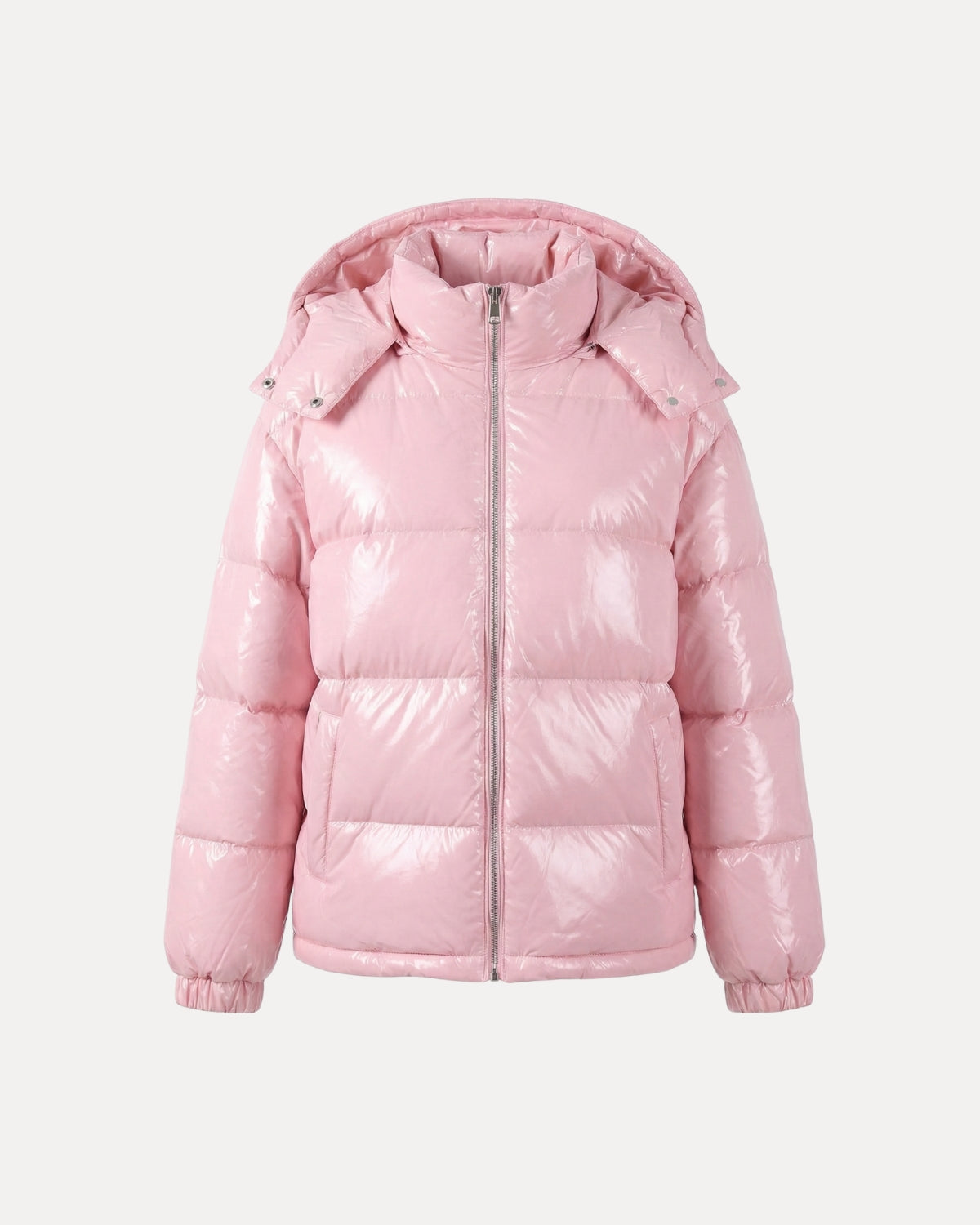 Gloss Puffer Jacket – Roze