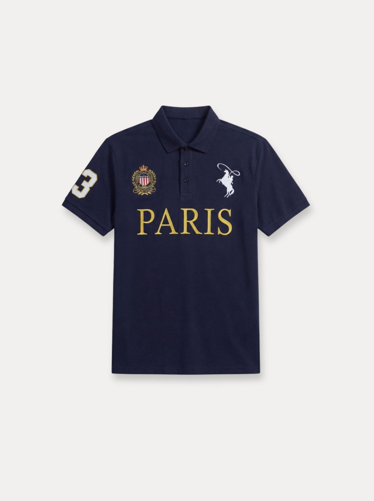 Paris Crest Polo Shirt – Blauw