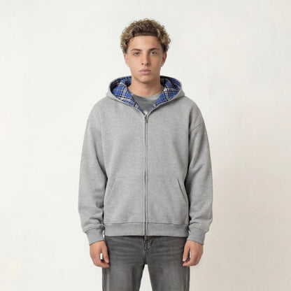 Chequered Line – Zip Hoodie by Laceup Fashion