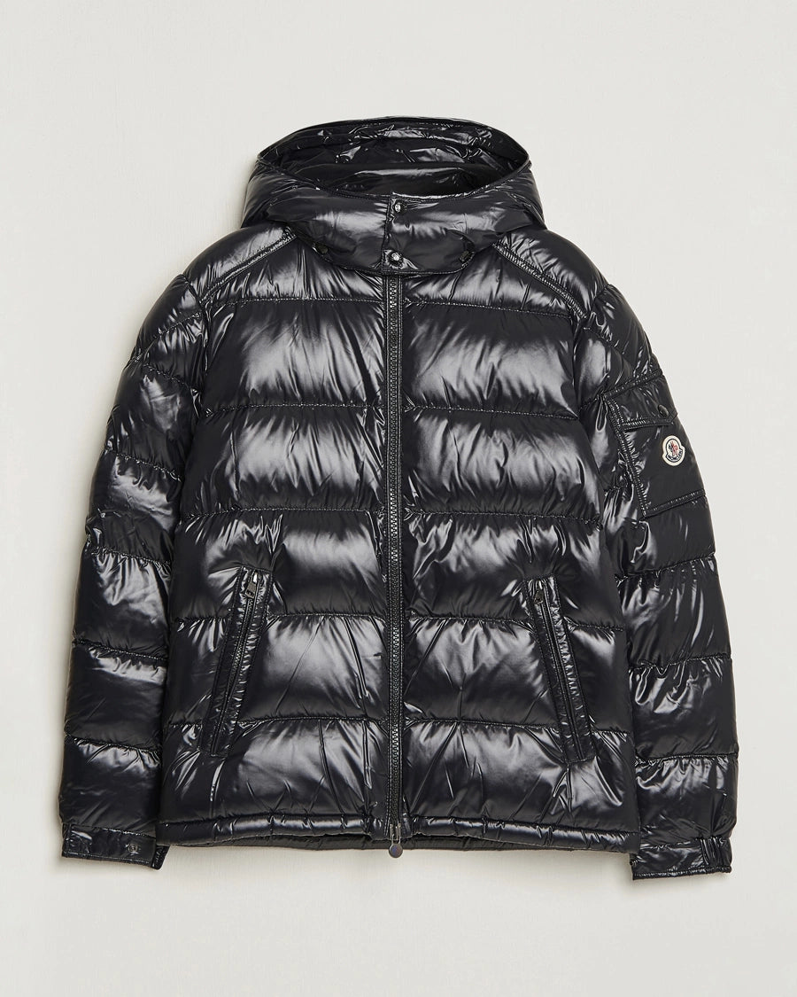 Moncler Maya Hooded Down Jacket black