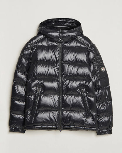 Moncler Maya Hooded Down Jacket black