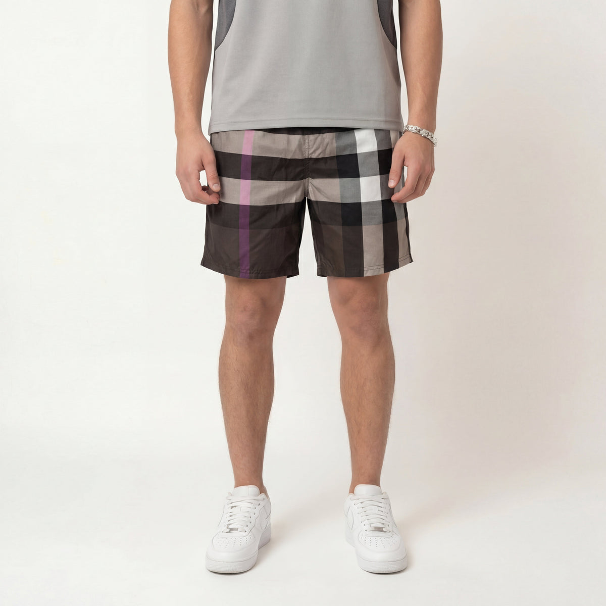 Chequered Dark – Shorts by Laceup Fashion